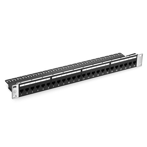 Signamax 24458A-C6C MT-Series 24-Port CAT6 Angled Patch Panel, T568A/B Wiring, 1.75\\"