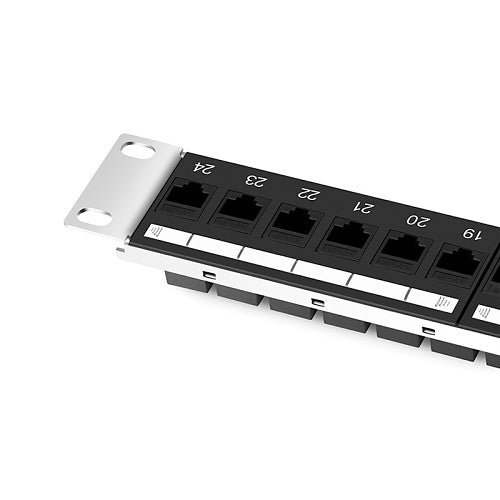 Signamax 24458A-C6C MT-Series 24-Port CAT6 Angled Patch Panel, T568A/B Wiring, 1.75\\"