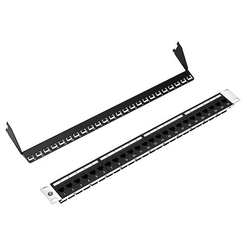 Signamax 24458A-C6C MT-Series 24-Port CAT6 Angled Patch Panel, T568A/B Wiring, 1.75\\"