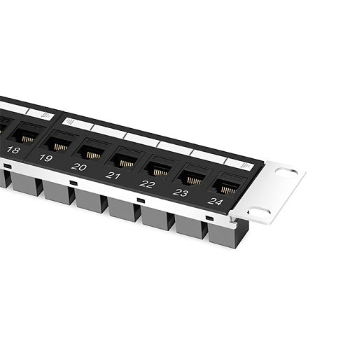 Signamax 24458A-C6C MT-Series 24-Port CAT6 Angled Patch Panel, T568A/B Wiring, 1.75\\"