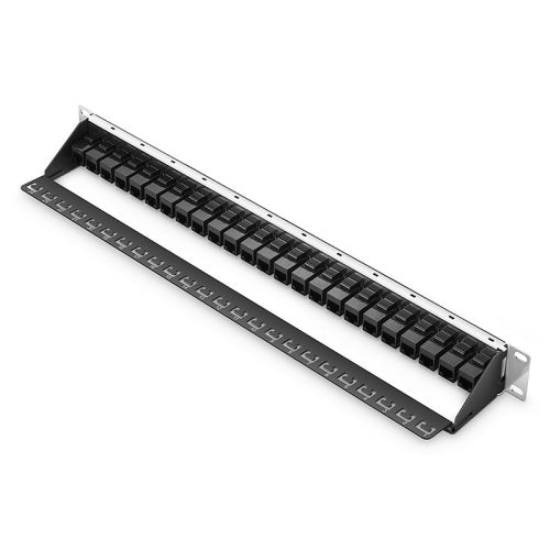 Signamax 24U-HDMMP-A 24-Port Angled Field-Configurable Patch Panel, 1U