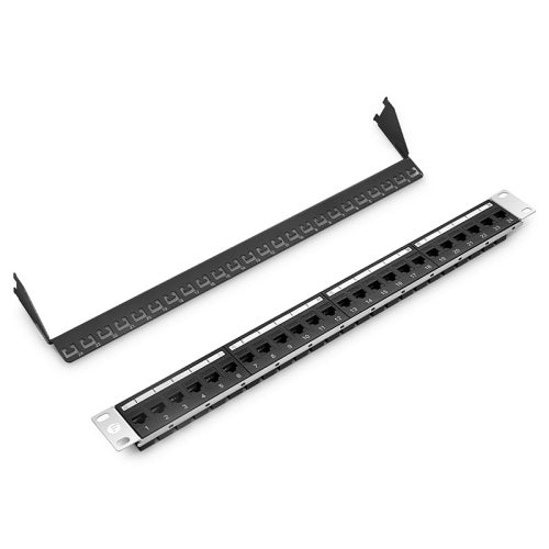 Signamax 24U-HDMMP-A 24-Port Angled Field-Configurable Patch Panel, 1U