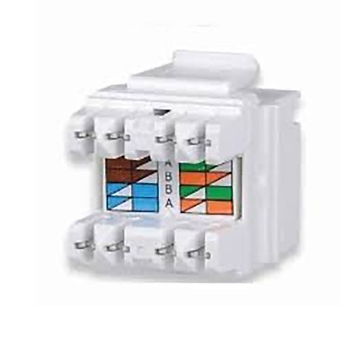 Signamax KJ458MT-C6C-WH Category 6 MT-Series Keystone Jack, T568A/B Wiring, White