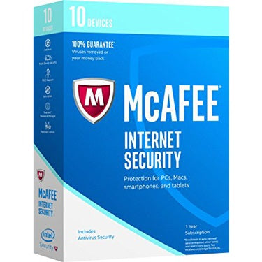 McAfee Internet Security 10-Device 1-Year  ESD (DOWNLOAD CODE) PC/Mac/Android
