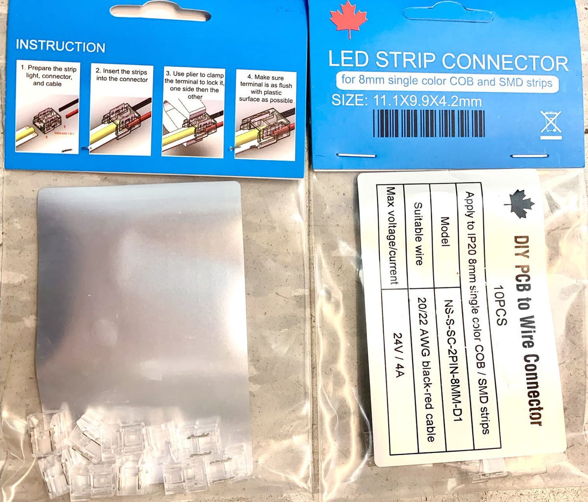 STRIP TO WIRE CONNECTOR 8MM NO WIRE C&C-2219