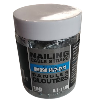 NAILING CABLE STAPLES FOR NMD90 14/2-12/2 100/JAR