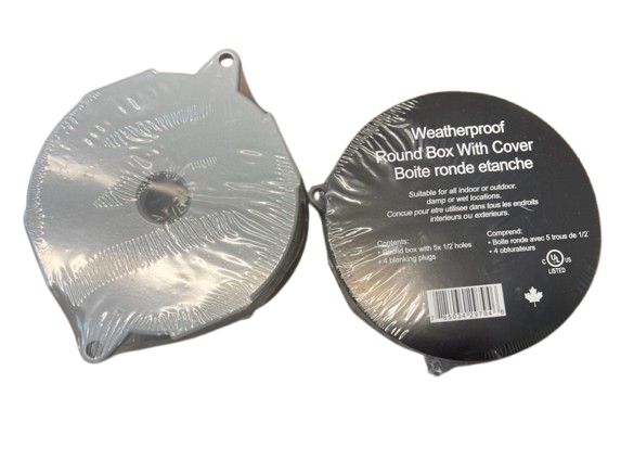 OCTAGON WEATHERPROOF METAL BOX W/COVER -GREY