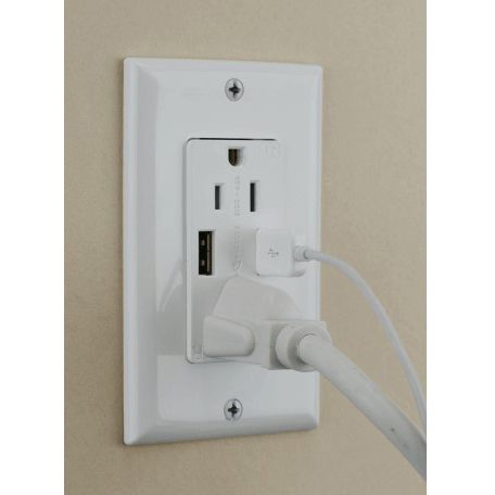 4.0A Decor Duplex USB Receptacle 15A-125V