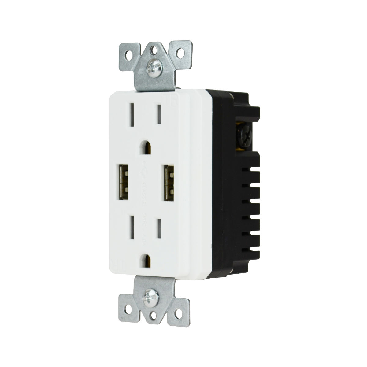 4.0A Decor Duplex USB Receptacle 15A-125V