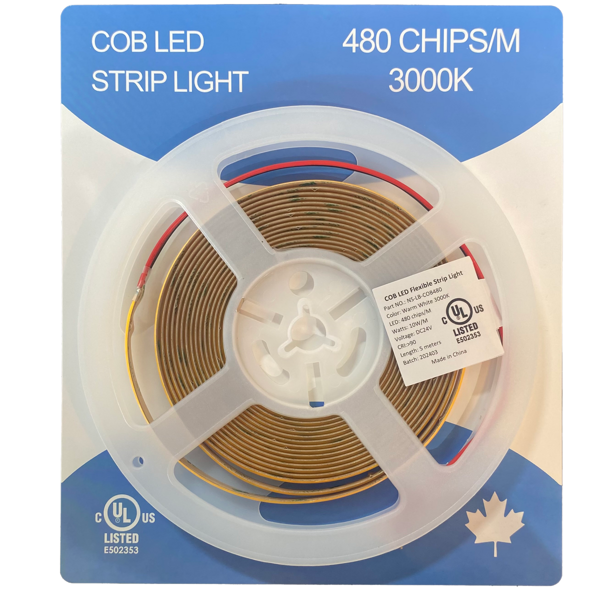 COB STRIP 3000K 5M