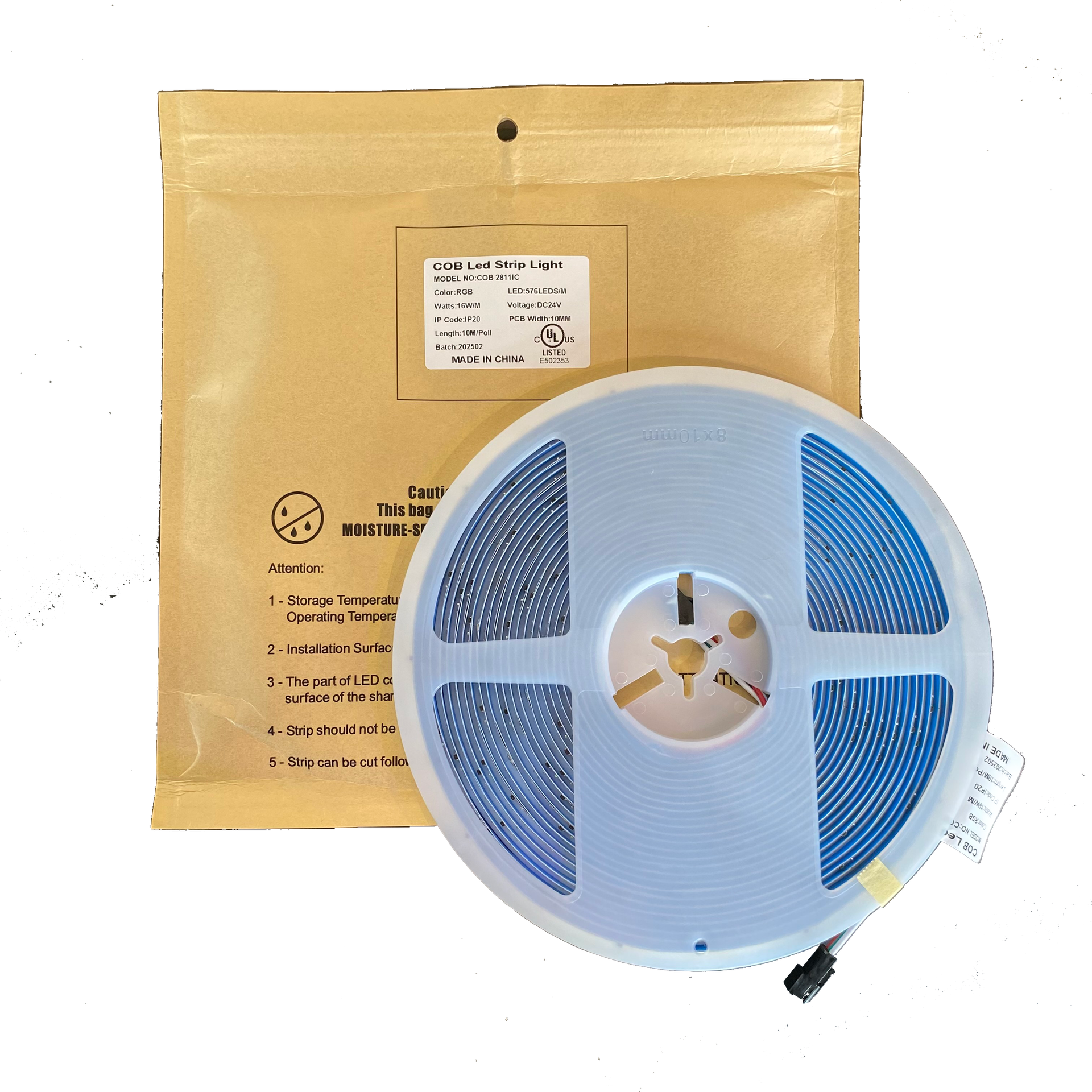 COB RUNNING STRIP 24V 16W/M RGB 10M