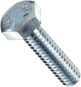 HEX HEAD BOLT 3/8-16X1\\" PLATED STEEL GRADE 2, ZINC PLATED ,100PCS/CASE