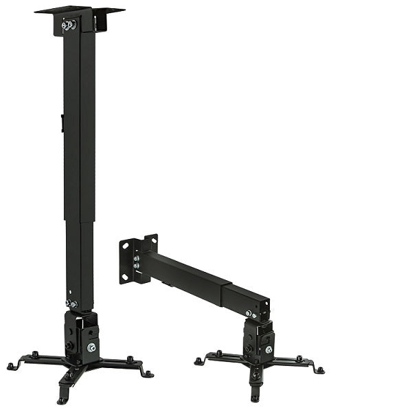 Mount-It! Projector Wall & Ceiling Mount Full Motion Solid Steel Supports 40 lbs Mounts to Ceiling or Wall - Black