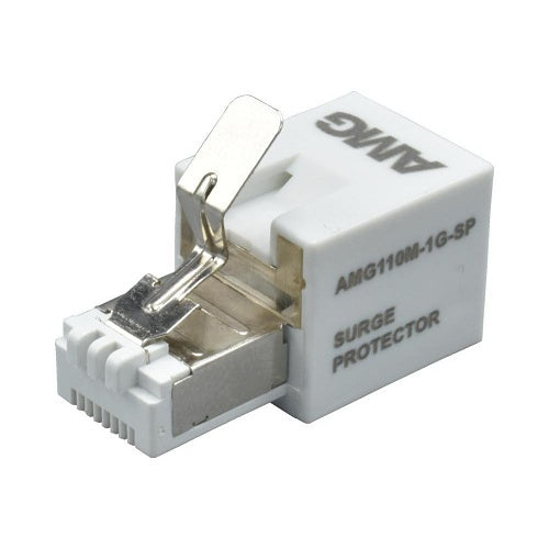 AMG Systems AMG110M-1G-SP Industrial In-Line PoE Surge Protector, 65W PoE Support, In-Line