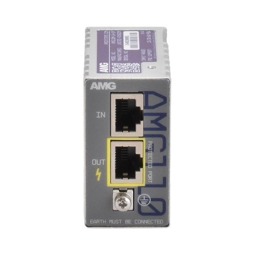 AMG Systems AMG110M-1X-SP Industrial Mini PoE Surge Protector, DIN Rail / Wall Mount