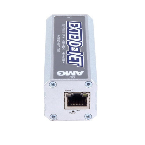 AMG Systems AMG140-1GR Standard Model Industrial 1-Channel PoE Ethernet Repeater, Supports 802.3at 30W PoE User-Selectable Pass-Through Or PD Modes, DIN Rail / Wall Mount