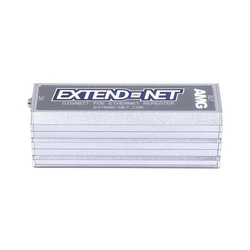 AMG Systems AMG140A-1GR Advanced Model, Industrial 1-Channel PoE Ethernet Repeater, Link Fault Pass-Through and 250M Extended Distance Functions, DIN Rail / Wall Mount