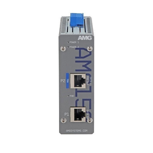 AMG Systems AMG150-1GBT-P90 Industrial 1-Port PoE Injector, DIN Rail / Wall Mount