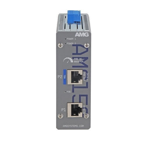 AMG Systems AMG150-1GBT-P90-LV Industrial 1-Port PoE Injector, DIN Rail / Wall Mount