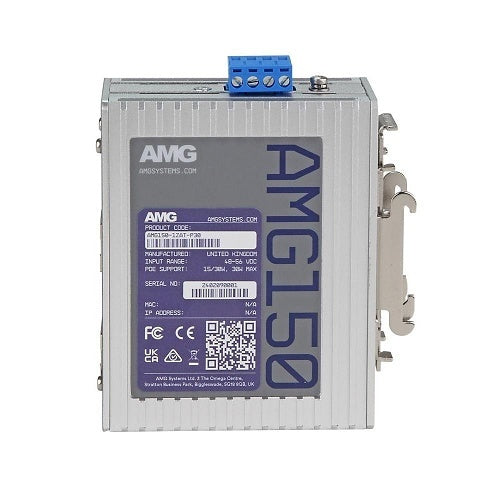 AMG Systems AMG150-1XAT-P30 Industrial 1-Port PoE Injector, DIN Rail / Wall Mount