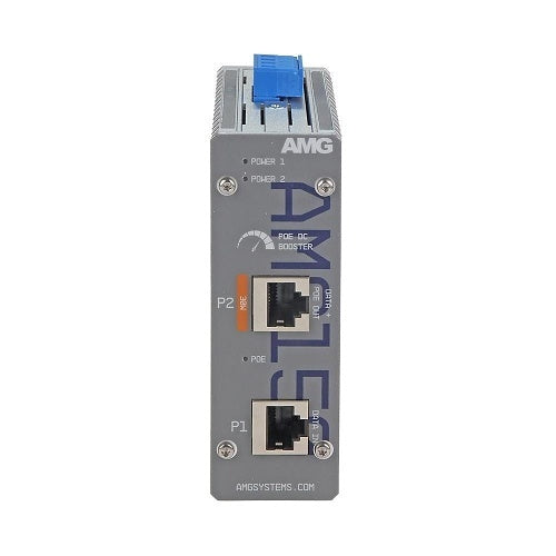 AMG Systems AMG150-1XAT-P30-LV Industrial 1-Port PoE Injector, DIN Rail / Wall Mount