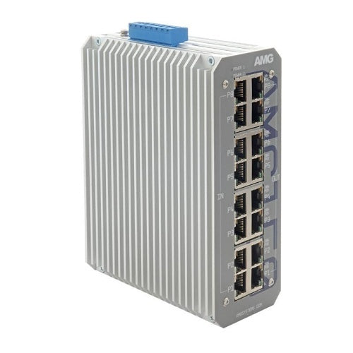 AMG Systems AMG150-8GAT-P240 Industrial 8-Port PoE Injector, DIN Rail / Wall Mount