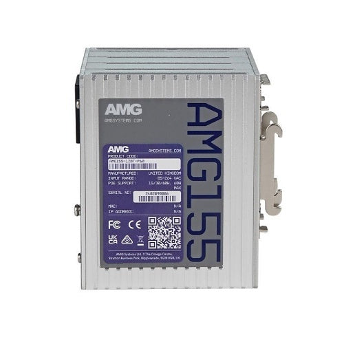 AMG Systems AMG155-1GBT-P60 Industrial 1-Port PoE Injector, DIN Rail / Wall Mount