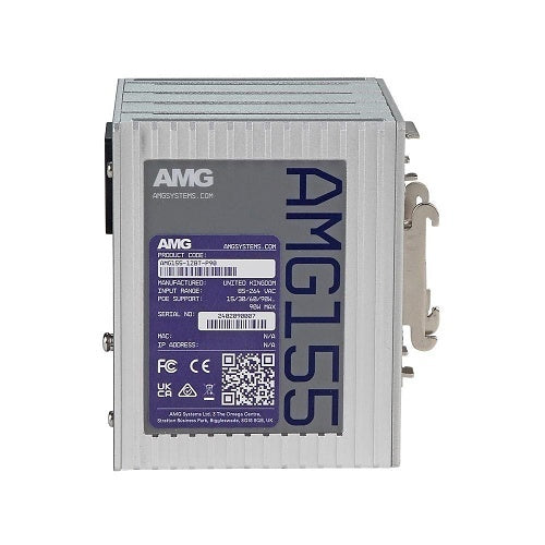 AMG Systems AMG155-1GBT-P90 Industrial 1-Port PoE Injector, DIN Rail / Wall Mount