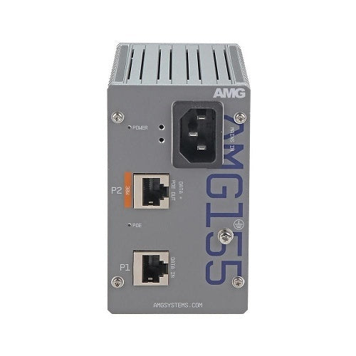 AMG Systems AMG155-1XAT-P30 Industrial 1-Port PoE Injector, DIN Rail / Wall Mount