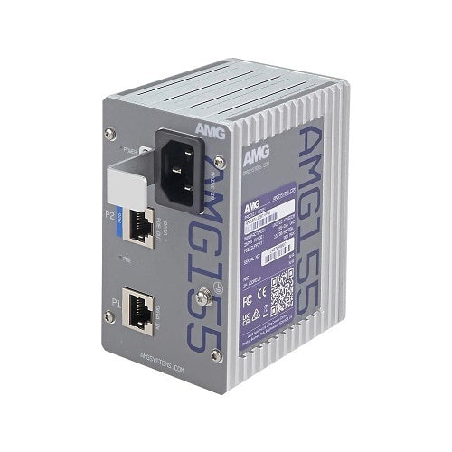 AMG Systems AMG155-1XBT-P90 Industrial 1-Port PoE Injector, DIN Rail / Wall Mount
