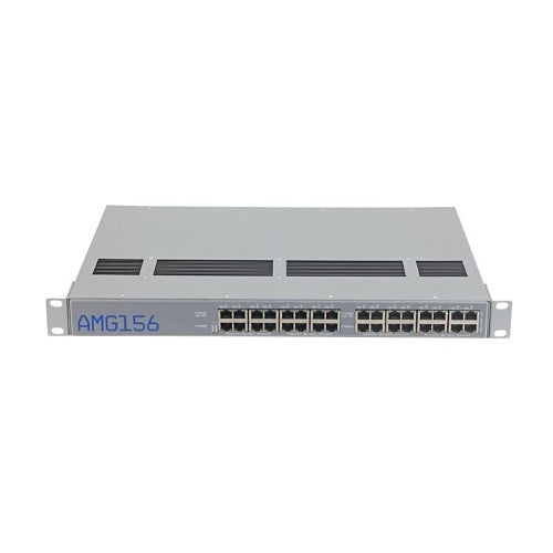 AMG Systems AMG156-16GAT-RP480 1U 19\\" Rackmount Industrial PoE Injector with 16x 30W Ports, Dual PSU