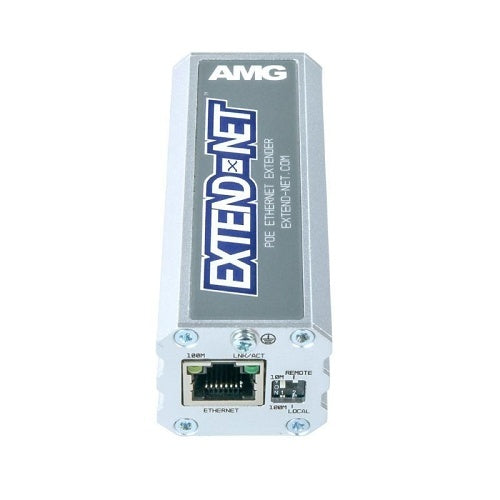 AMG Systems AMG160-1F-1EU Extend-Net Series Industrial Ethernet Extender Over UTP with 90W PoE Pass-Through