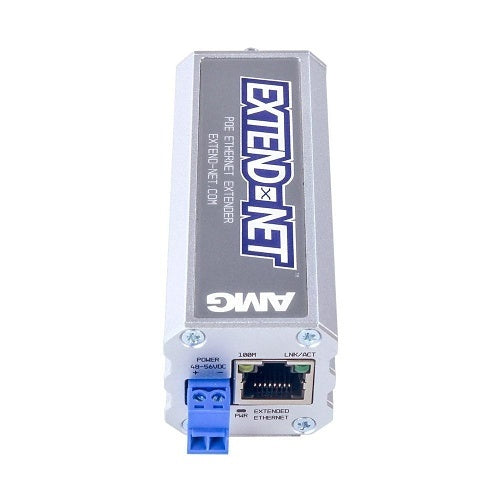 AMG Systems AMG160-1F-1EU Extend-Net Series Industrial Ethernet Extender Over UTP with 90W PoE Pass-Through