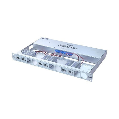 AMG Systems AMG160C-RP-DD Extend-Net Series Industrial Rack Chassis for AMG160-1F Units, Dual 48VDC External Inputs