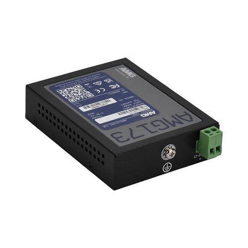 AMG Systems AMG173-1G-1V Industrial VDSL2 Ethernet Extender with 1x Gigabit RJ45 and 1x VDSL2 Port, DIN Rail / Wall Mount