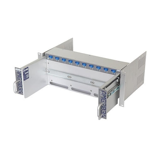 AMG Systems AMG2034-12-RP-DD 4U Rack Chassis with Dual 12V Power Supplies and Fault Relay for DIN Rail Equipment