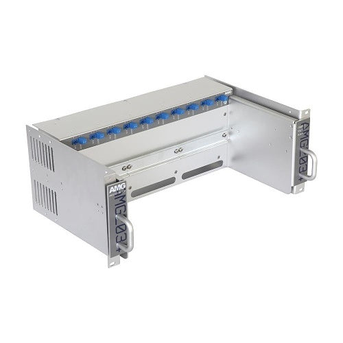 AMG Systems AMG2034-12-RP-DD 4U Rack Chassis with Dual 12V Power Supplies and Fault Relay for DIN Rail Equipment