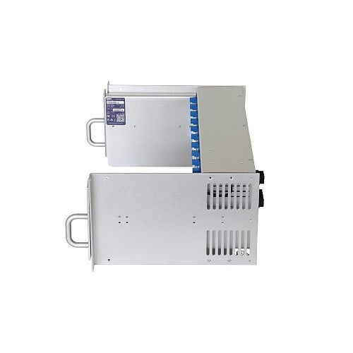 AMG Systems AMG2034-12-RP-DD 4U Rack Chassis with Dual 12V Power Supplies and Fault Relay for DIN Rail Equipment