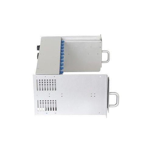 AMG Systems AMG2034-12-RP-DD 4U Rack Chassis with Dual 12V Power Supplies and Fault Relay for DIN Rail Equipment
