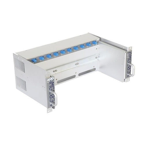 AMG Systems AMG2034-56-RP-DD 4U Rack Chassis with Dual 56V Power Supplies and Fault Relay for DIN Rail Equipment