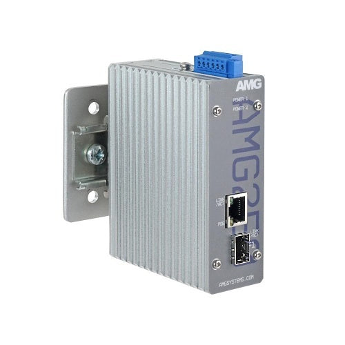 AMG Systems AMG2035 90° DIN Rail Wall Mounting Bracket with Extension for Single or Dual Units