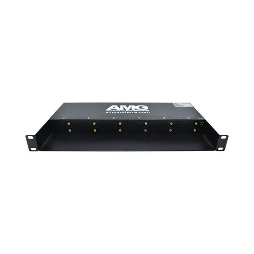 AMG Systems AMG210C 1U 19\\" Rack Chassis for 12-Mini Media Converters with Dual Hot-Swappable Power Supplies