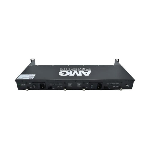 AMG Systems AMG210C 1U 19\\" Rack Chassis for 12-Mini Media Converters with Dual Hot-Swappable Power Supplies