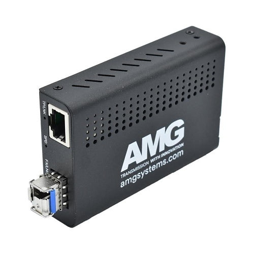 AMG Systems AMG210M-1F-1SS1A Mini Media Converter 100Mb Ethernet to Singlemode Fiber, SC Connector, 1-Fiber, AC Power