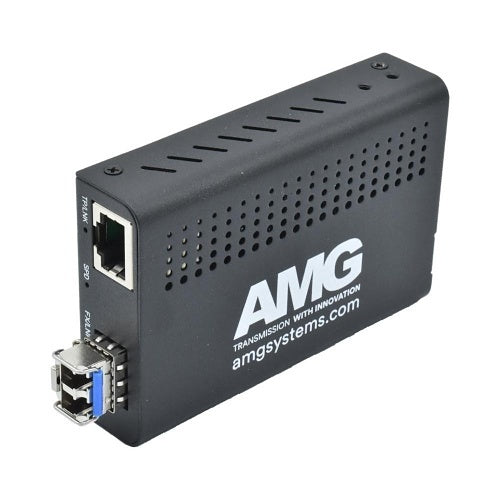 AMG Systems AMG210M-1F-1SM2 Mini Media Converter 100Mb Ethernet to Multimode Fiber, SC Connector, 2-Fiber, AC Power