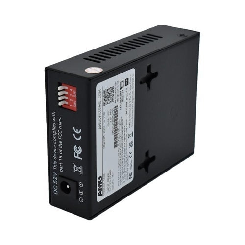 AMG Systems AMG210M-1FAT-1SS1B-P30 Mini Media Converter 100Mb Ethernet to Singlemode Fiber, 1-Fiber, LC Connector, 1550nm, 30W PoE+