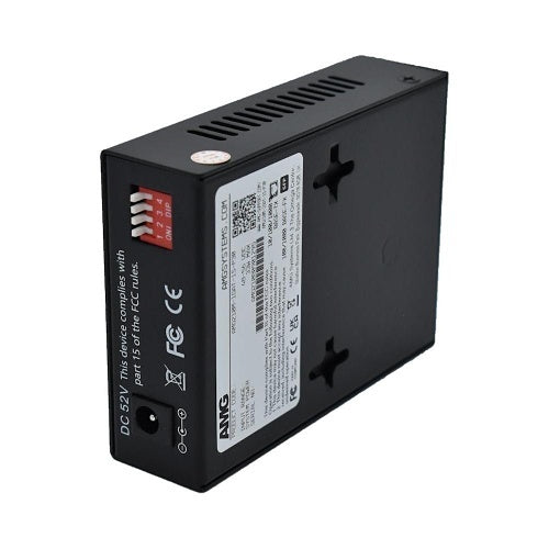 AMG Systems AMG210M-1GAT-1SS1B-P30 210M PoE Series Mini Ethernet Media Converter, 1-Port 10/100/1000BaseT(x) RJ45 with 30W PoE+, 1-Port 1000BaseFx Singlemode, 1-Fiber, 1550nm, LC Connector, 20Km