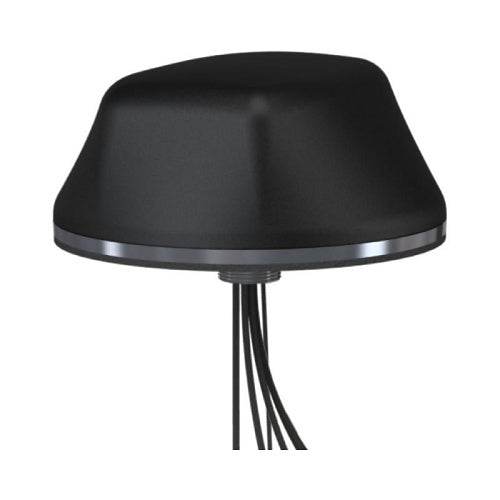 AMG Systems AMGANT-C2-ODA4-1B 360° Omni-Directional Antenna, 2x Cellular 4 dBi Gain, 3.28\' RF195 Cables, IP67, Surface Mount, Black