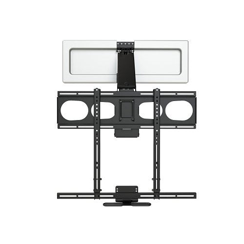MantelMount MM540 Enhanced Pull Down TV Mount, 35-Degrees Swivel Each way or 60-Degrees One Way, Black Matte