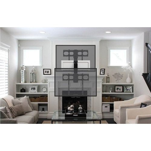 MantelMount MM540 Enhanced Pull Down TV Mount, 35-Degrees Swivel Each way or 60-Degrees One Way, Black Matte